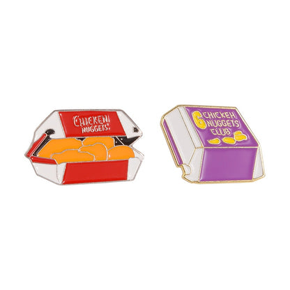 Chicken Nuggets Enamel Pin Set